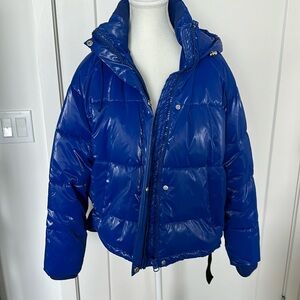 Zara Royal Blue Puffer Ski Jacket
